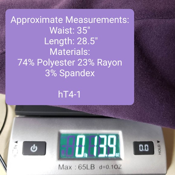 Larry Levine Women's size 14 Purple Knee Length Stretchy Skirt - Picture 7 of 7